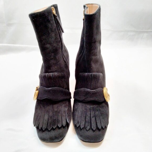 Gucci Boots Women Black Suede 310-071425 - Picture 3 of 9